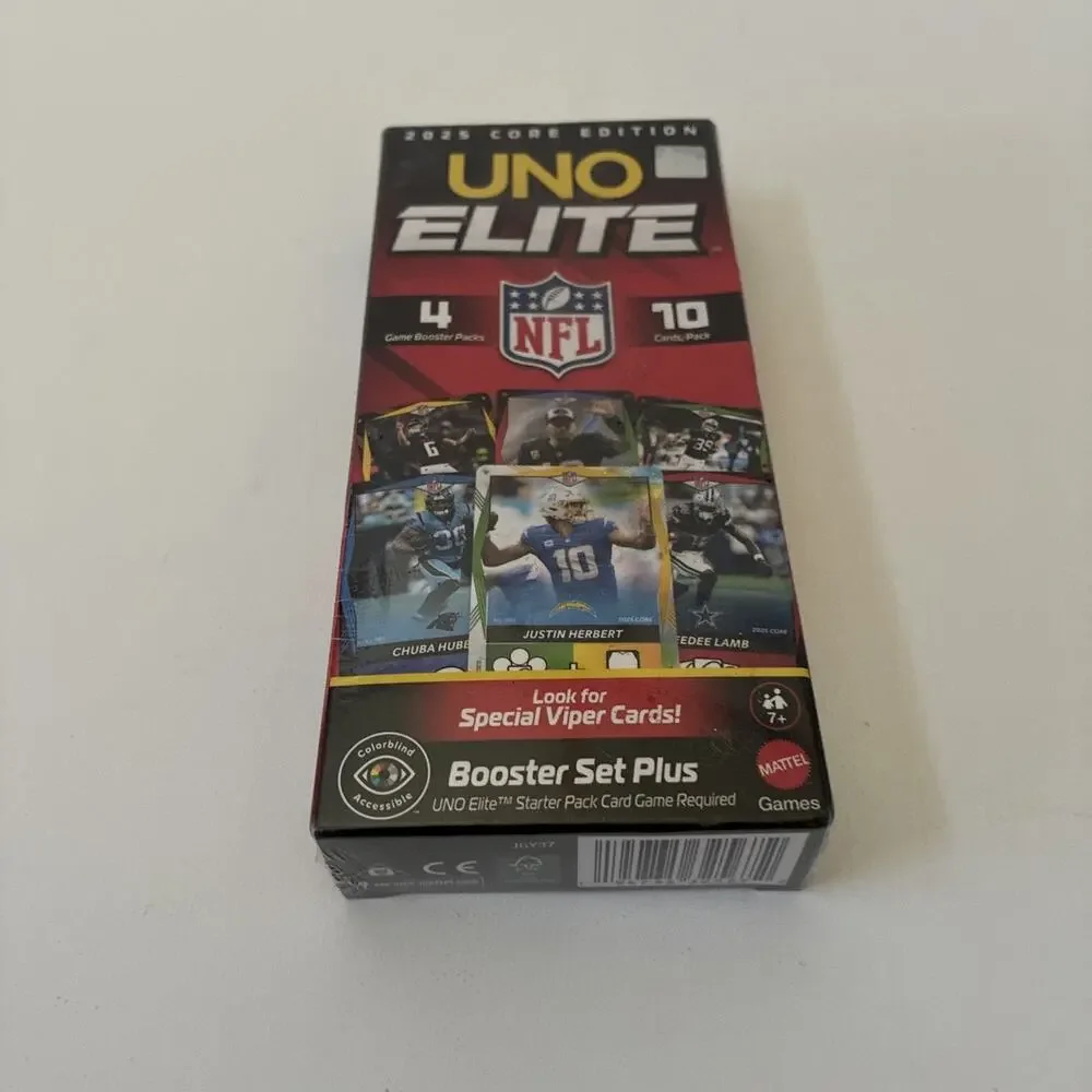 UNO Elite NFL 2025 Core Edition Booster Set Plus Cards SEALED BRAND NEW